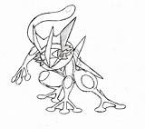 Pokemon Greninja Leidiane sketch template
