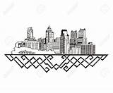 Skyline Line Pittsburgh Getdrawings Drawing Boston Denver Chicago Building Vegas Las sketch template