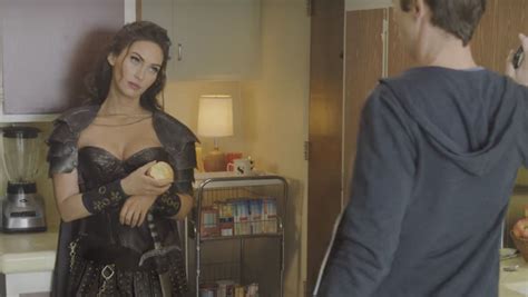 megan fox is a sexy warrior in this stormfall game app ad fooyoh