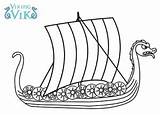 Viking Longship sketch template