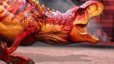 T Rex Vs Spinosaurus Battle Jurassic World The Game