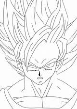 Goku Super Saiyan Coloring Pages Dragon Ball Son Para Deviantart Colorear Popular Coloringhome sketch template