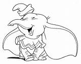Dumbo Coloring Pages Disney Elephant Animal Laughing Colouring Printable Para Colorear Cute Sheets Walt Joyfully Kids Dibujos sketch template