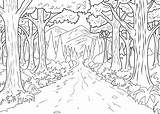 Colorare Foresta Giungla Fiamme Unico sketch template