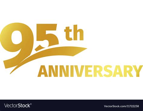isolated abstract golden  anniversary logo vector image