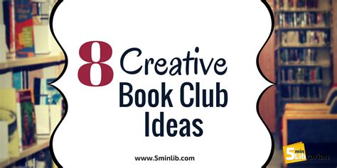 minute librarian  creative book club ideas
