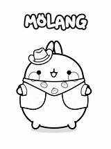 Molang Cowboy sketch template