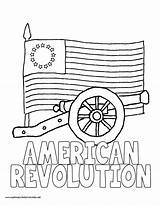 Revolutionary Drawing Flag sketch template