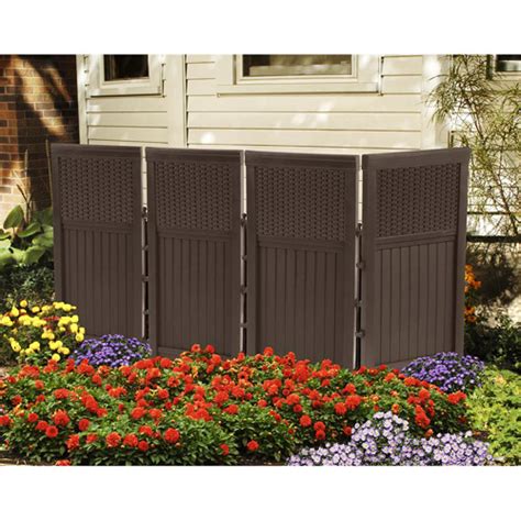 Outdoor Privacy Screen Panels Fence Resin Wicker Enclosure