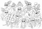 Splatoon Coloring Pages Characters Megaloceros Lineart Printable Color Print Getcolorings Oc Getdrawings sketch template