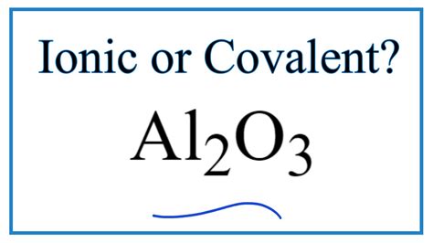 alo aluminum oxide ionic  covalent youtube