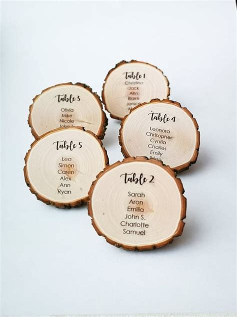 Printable Tree Stump Wedding Seating Chart Cards Unconventional