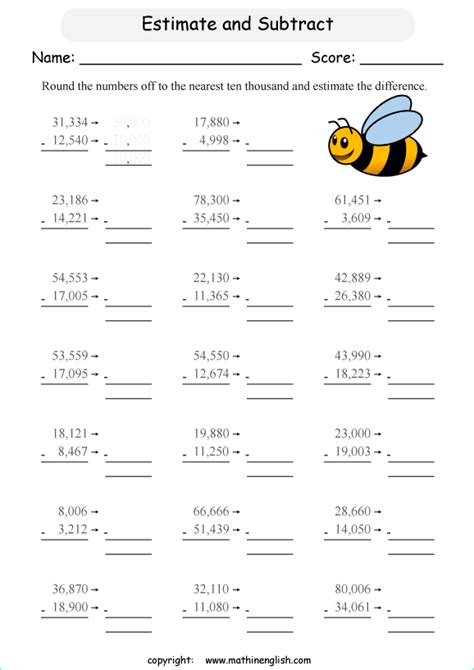 printable primary math worksheet  math grades    based