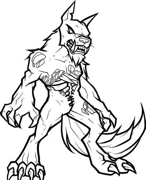 scary werewolf coloring pages  monster coloring pages werewolf
