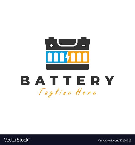 car battery logo design royalty  vector image