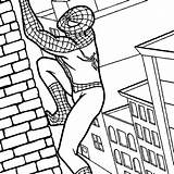 Coloring Spiderman Pages Superheroes Kb Drawing sketch template