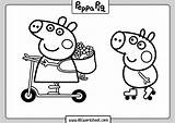 Pig Peppa Coloring Pages Printable Kids Cartoon Colouring Printables Pegga Children sketch template