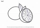 Lime Draw Drawing Step Sliced Tutorials Fruits sketch template
