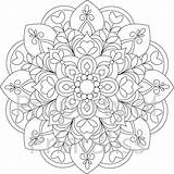 Mandala Mandalas Adult sketch template