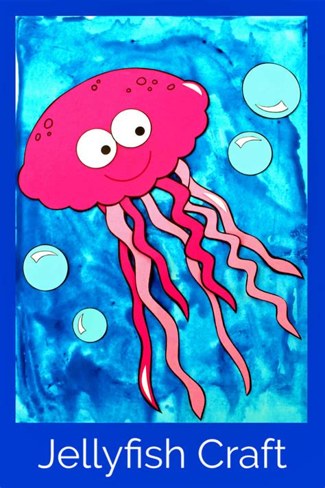 jellyfish paper craft   printable template mama likes