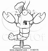 Lobster Scared Cartoon Mascot Crawdad Clipart Character Coloring Chef Cory Thoman Vector Outlined Crawfish Royalty 2021 Clipartof sketch template