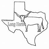 Printable Longhorns sketch template