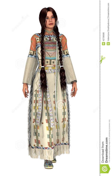 Native American Woman Stock Illustration Illustration Of