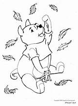Coloring Fall Pages Pooh Winnie Kids Leaves Autumn Disney Adults Preschool Clip Easy Printable Print Color Leaf Amazing Popular Coloringhome sketch template