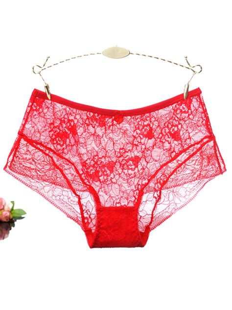 Sexy Lace Panties Sheer Underwear Knicker Slit Boxer Briefs Lingerie