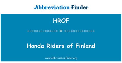 hrof definicion pilotos de honda de finlandia honda riders  finland