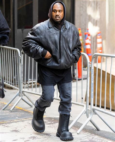 kanye west s balenciaga spring 2023 chunky boots outfit