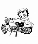 Coloring Boop Betty Motorcycle Pages Biker Thanksgiving Bike Clipart Printable Book Her Adult Colouring Baby Clip Ke Color Berbagi Sitting sketch template
