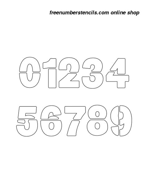 heavy bold bold number stencils