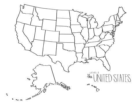 inspirational printable map   united states blank printable map