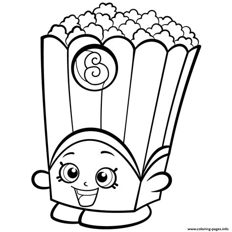 printable popcorn box coloring page