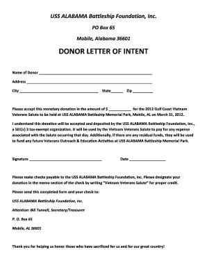 letter  intent  give donation sample airslate signnow