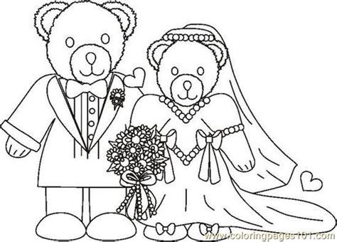 wedding couple coloring pages