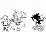 Pages Sonic Coloringhome Sheets Luigi sketch template