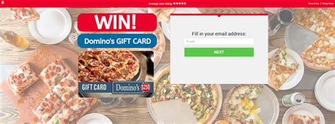 win   dominos giftcard  oferslab