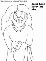 Jesus Coloring Water Into Pages Wedding Bible Wine Turns Clipart Turn Print Convert Color App Cana Getcolorings Popular Book Kids sketch template