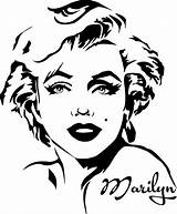 Monroe Marilyn Cricut sketch template