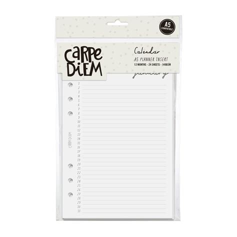 carpe diem  calendar inserts papiria