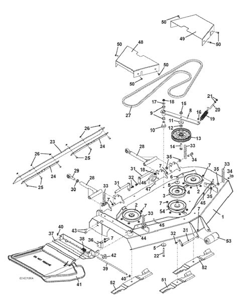 deck assembly  model   grasshopper mower parts diagrams  mower shop