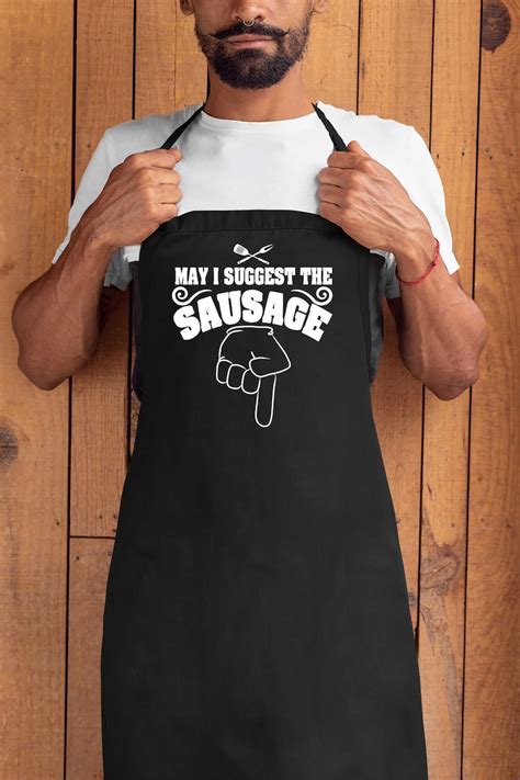 funny bbq apron novelty aprons cooking ts for men may i etsy