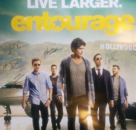 entourage film poster signed   entourage stars    charitystars