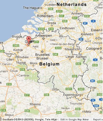 ghent  map  belgium