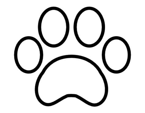 tiger paw outline clipart   cliparts  images