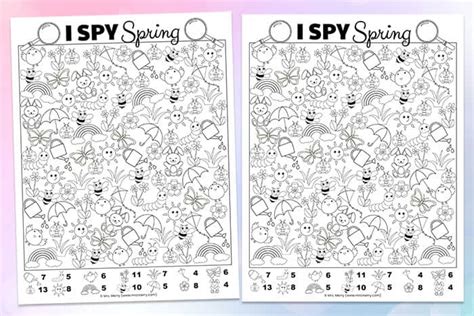 spy game  spring  printable  merry