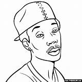 Wiz Khalifa Rapper Tupac Thecolor Print Shakur sketch template