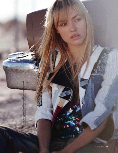 Cora Keegan Poses In Multi Media Moto Jacket With Sequin Top For Elle
